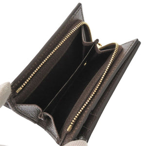 未使用 グッチ オフィディア ミディアム 813296 GG スプリーム PVCコーティングキャンバス レザー ブラウン 二つ折り財布 0191【中古】GUCCI