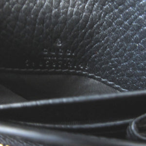 未使用 グッチ コンパクトウォレット GGマーモント 598587 GGスプリーム レザー ベージュ ブラック 黒 2つ折り財布 財布 0204【中古】GUCCI