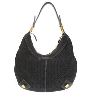 新品同様 ロエベ キャンバス レザー ネイビー ワンショルダーバッグ ショルダーバッグ 0212【中古】LOEWE