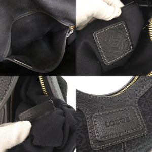 新品同様 ロエベ キャンバス レザー ネイビー ワンショルダーバッグ ショルダーバッグ 0212【中古】LOEWE