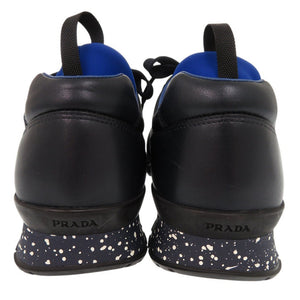 未使用品 プラダ プラダスポーツ 4E3052 サイズ6 1/2 レザー ブラック ブルー スニーカー 0229【中古】PRADA メンズ