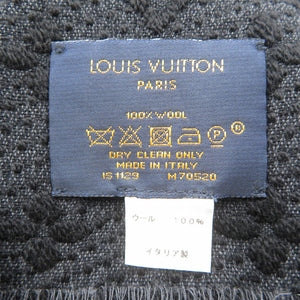 ルイヴィトン エシャルプ モノグラム クラシック M70520 ウール ノワール マフラー ストール 0230【中古】LOUIS VUITTON