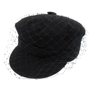 美品 クリスチャンディオール DIOR ARTY チュール付き サイズ57 86ATY920G130 コットン ブラック キャスケット 帽子 黒 0231【中古】Christian Dior