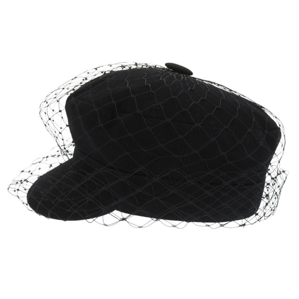 美品 クリスチャンディオール DIOR ARTY チュール付き サイズ57 86ATY920G130 コットン ブラック キャスケット 帽子 黒 0231【中古】Christian Dior