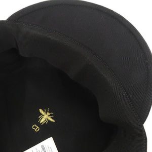 美品 クリスチャンディオール DIOR ARTY チュール付き サイズ57 86ATY920G130 コットン ブラック キャスケット 帽子 黒 0231【中古】Christian Dior