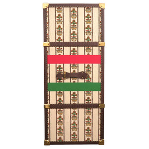 未使用 グッチ サヴォイ GUCCI 100 MUSIC 194058 100周年 トランク ワードローブ キャンバス レザー ウッド ベージュ 0251 【中古】GUCCI メンズ