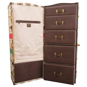 未使用 グッチ サヴォイ GUCCI 100 MUSIC 194058 100周年 トランク ワードローブ キャンバス レザー ウッド ベージュ 0251 【中古】GUCCI メンズ