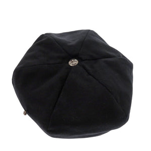 美品 クロムハーツ GINA ジーナ クロスボール セーフピン付き ベレー帽 カシミヤ シルク ブラック 黒 0263【中古】CHROME HEARTS