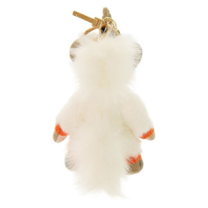 未使用品 バーバリー トーマスベア ユニコーンコスチューム カシミヤ ポリエステル レザー ホワイト ブラウン キーホルダー バッグチャーム 0275【中古】BURBERRY