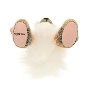 未使用品 バーバリー トーマスベア ユニコーンコスチューム カシミヤ ポリエステル レザー ホワイト ブラウン キーホルダー バッグチャーム 0275【中古】BURBERRY