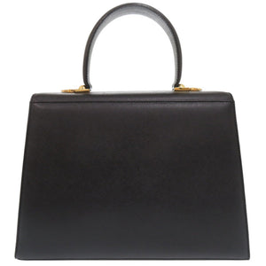 美品 サルヴァトーレフェラガモ ガンチーニ AF-21 2181 レザー ブラック ハンドバッグ 黒 0281【中古】Salvatore Ferragamo