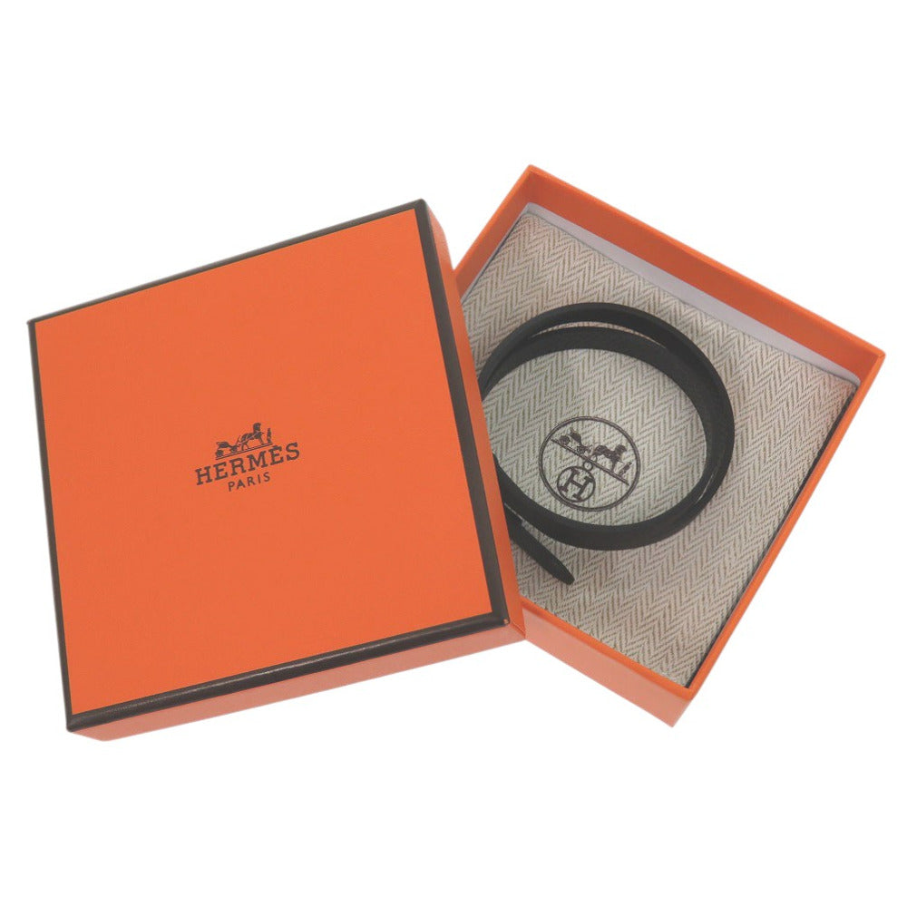 新品同様 エルメス ビーアピ ドゥーブルトゥール BEHAPI DOUBLE TOUR ブレスレット エプソン ブラック T刻印 0283【中古】HERMES