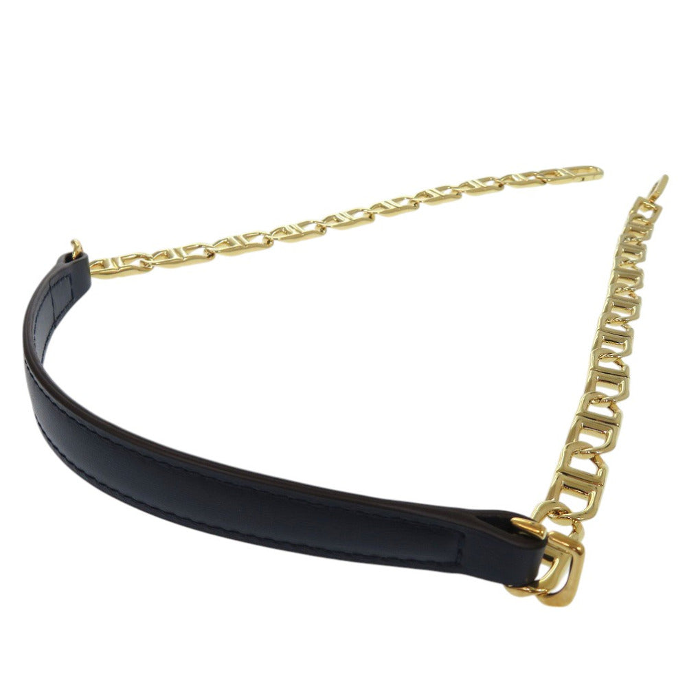 未使用品 デルボー D Chain Strap Dチェーンストラップ AN0017AAM0AZBDO ショルダーストラップ レザー ナイトスカイ 0288【中古】DELVAUX