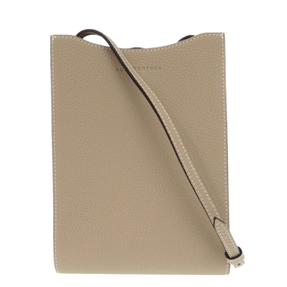 未使用 ボナベンチュラ リア ミニ BSCT1-GG グレージュ レザー ショルダーバッグ 0292【中古】BONAVENTURA