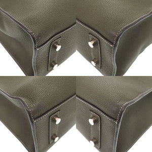 新品同様 ボナベンチュラ 二コラ BBTO1-OL レザー オリーブ トートバッグ 0293【中古】BONAVENTURA