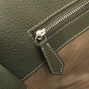 新品同様 ボナベンチュラ 二コラ BBTO1-OL レザー オリーブ トートバッグ 0293【中古】BONAVENTURA