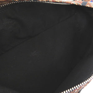 美品 エトロ ペガサス柄 2WAY ショルダーバッグ ナイロン レザー ブラウン 0294【中古】ETRO