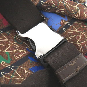 美品 エトロ ペガサス柄 2WAY ショルダーバッグ ナイロン レザー ブラウン 0294【中古】ETRO