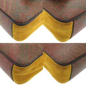 美品 エトロ ペイズリー柄 レザー PVC マルチカラー ショルダーバッグ 0295【中古】ETRO メンズ