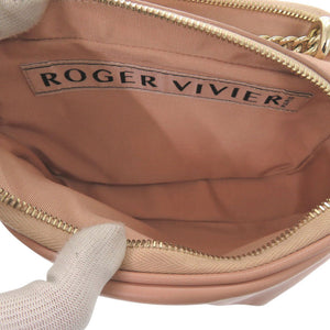 美品 ロジェヴィヴィエ レザー ピンク チェーンショルダーバッグ 0296【中古】Roger Vivier