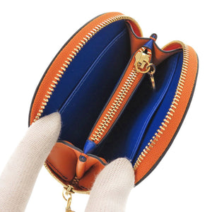 未使用 ステラマッカートニー ハーフムーン トリコロールカラー 700258 スカイブルー ポリウレタン コインケース 青 0302【中古】Stella McCartney