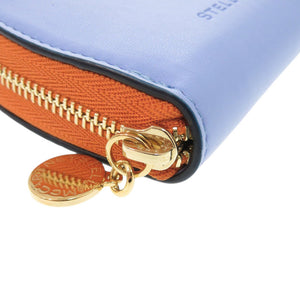 未使用 ステラマッカートニー ハーフムーン トリコロールカラー 700258 スカイブルー ポリウレタン コインケース 青 0302【中古】Stella McCartney