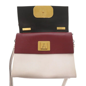 ヴァレンティノ・ガラヴァーニ Vスリング レザー ベージュ ショルダーバッグ ホワイト 0308【中古】Valentino Garavani