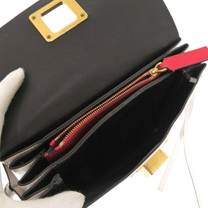 ヴァレンティノ・ガラヴァーニ Vスリング レザー ベージュ ショルダーバッグ ホワイト 0308【中古】Valentino Garavani