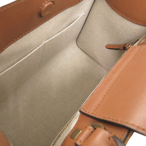 新品同様 ジミーチュウ アベニュー S レザー キャンバス ブラウン トートバッグ マルチカラー 0310【中古】JIMMY CHOO