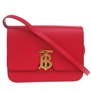 新品同様 バーバリー レザー レッド ゴールド金具 ショルダーバッグ 赤 0311【中古】BURBERRY レディース