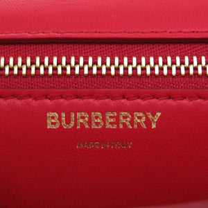 新品同様 バーバリー レザー レッド ゴールド金具 ショルダーバッグ 赤 0311【中古】BURBERRY レディース