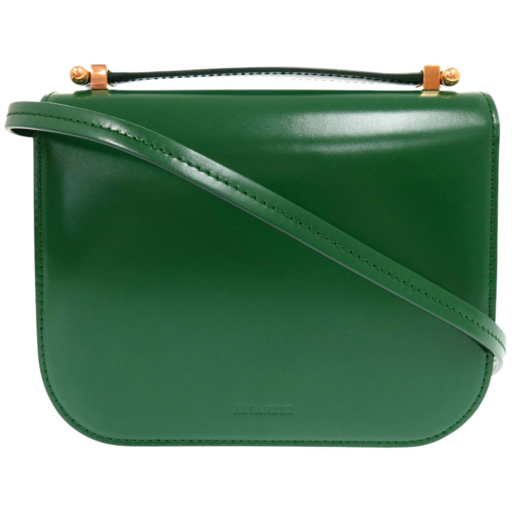 新品同様 ジルサンダー タオ レザー グリーン ショルダーバッグ 0312【中古】JIL SANDER