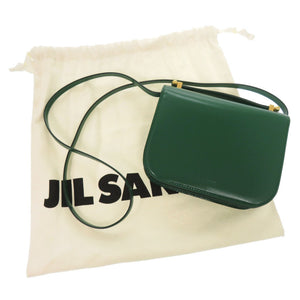 新品同様 ジルサンダー タオ レザー グリーン ショルダーバッグ 0312【中古】JIL SANDER