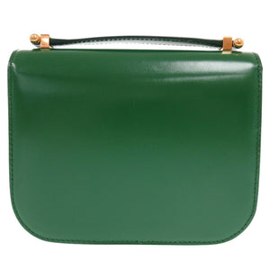 新品同様 ジルサンダー タオ レザー グリーン ショルダーバッグ 0312【中古】JIL SANDER