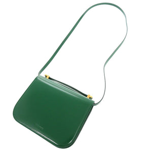 新品同様 ジルサンダー タオ レザー グリーン ショルダーバッグ 0312【中古】JIL SANDER