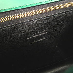 新品同様 ジルサンダー タオ レザー グリーン ショルダーバッグ 0312【中古】JIL SANDER