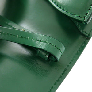 新品同様 ジルサンダー タオ レザー グリーン ショルダーバッグ 0312【中古】JIL SANDER