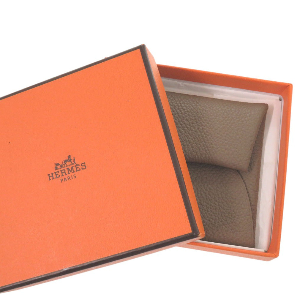 新品同様 エルメス バスティア コインケース エトゥープ トゴ □L刻印 0317【中古】HERMES