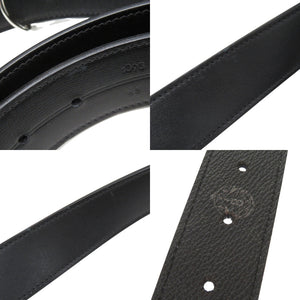 新品同様 ベルルッティ シグネチャーキャンバス レザー ブラック ベルト 黒 0323【中古】BERLUTI メンズ