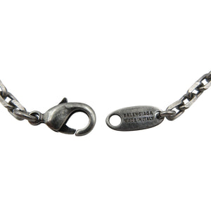 新品同様 バレンシアガ GOTH SWORD 剣型 メタル ラインストーン シルバー ネックレス 0329-2【中古】BALENCIAGA
