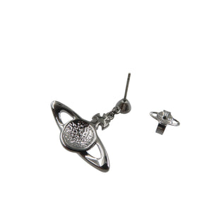 新品同様 ヴィヴィアンウエストウッド MINI BAS RELIEF メタル ガンメタル ブラック　ピアス 0329-5【中古】Vivienne Westwood