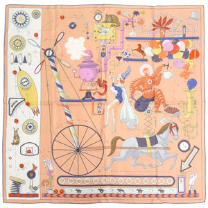 美品 エルメス カレ90 ティー フォー トゥー シルク マルチカラー スカーフ 0330【中古】HERMES