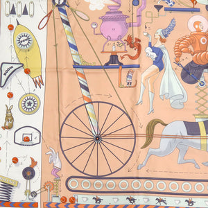 美品 エルメス カレ90 ティー フォー トゥー シルク マルチカラー スカーフ 0330【中古】HERMES