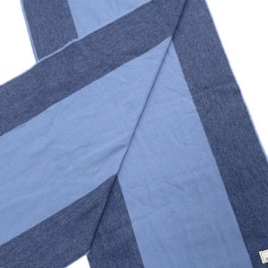 未使用品 エルメス Hサマーブロック カシミヤ ブルー マフラー 青 0332【中古】HERMES