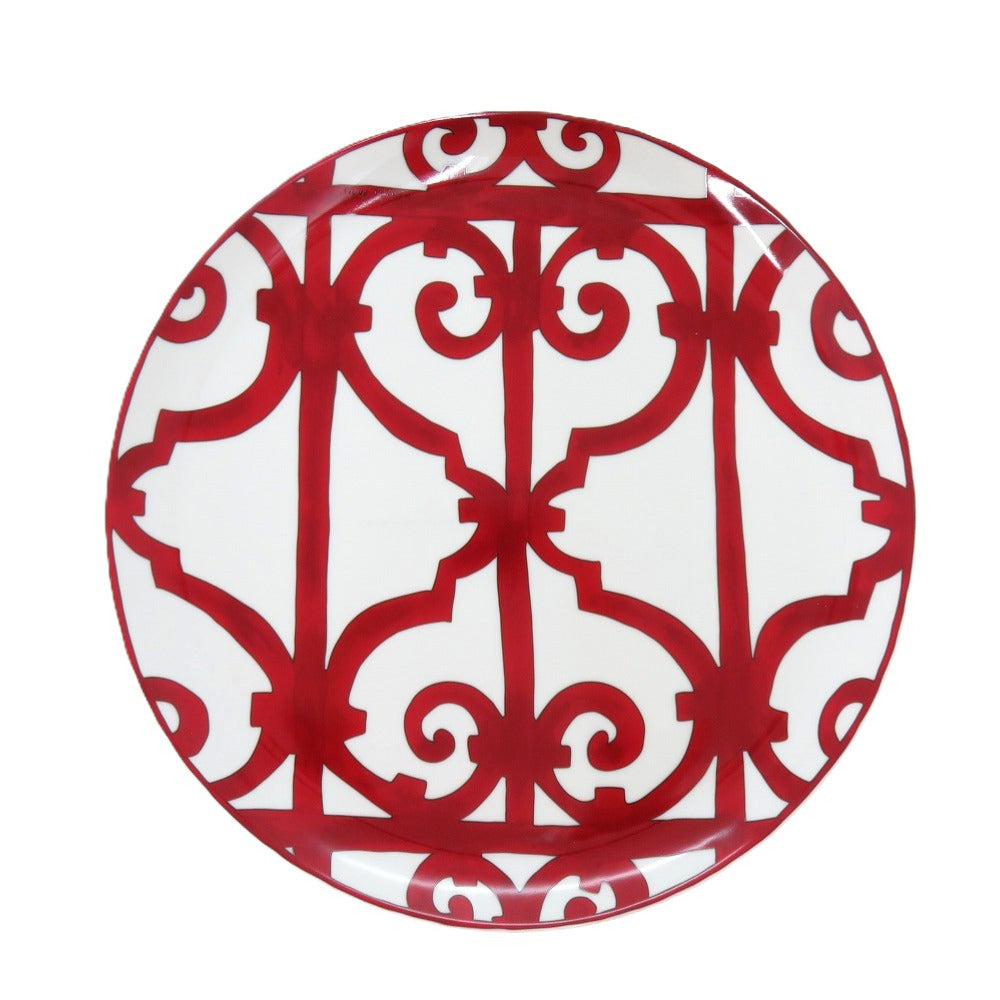 未使用 エルメス ガダルキヴィール 食器 陶器 レッド プレート 皿 0335【中古】HERMES