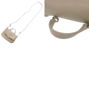 ザネラート ポスティーナ ミニ レザー グレー系 ハンドバッグ 0375【中古】ZANELLATO