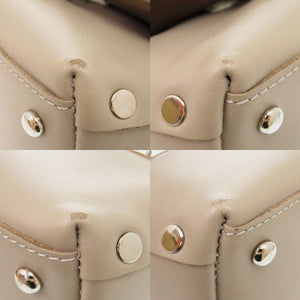 ザネラート ポスティーナ ミニ レザー グレー系 ハンドバッグ 0375【中古】ZANELLATO