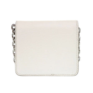 未使用 メゾン マルジェラ チェーンウォレット S56UI0148 P0399 T1003 レザー ホワイト 二つ折り財布 白 0379【中古】Maison Margiela