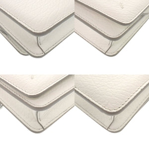 未使用 メゾン マルジェラ チェーンウォレット S56UI0148 P0399 T1003 レザー ホワイト 二つ折り財布 白 0379【中古】Maison Margiela