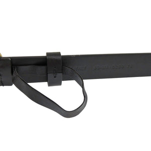 美品 クリスチャンディオール サドル ベルト B0042CWGH サイズ75 ブラック レザー 黒 0381【中古】Christian Dior